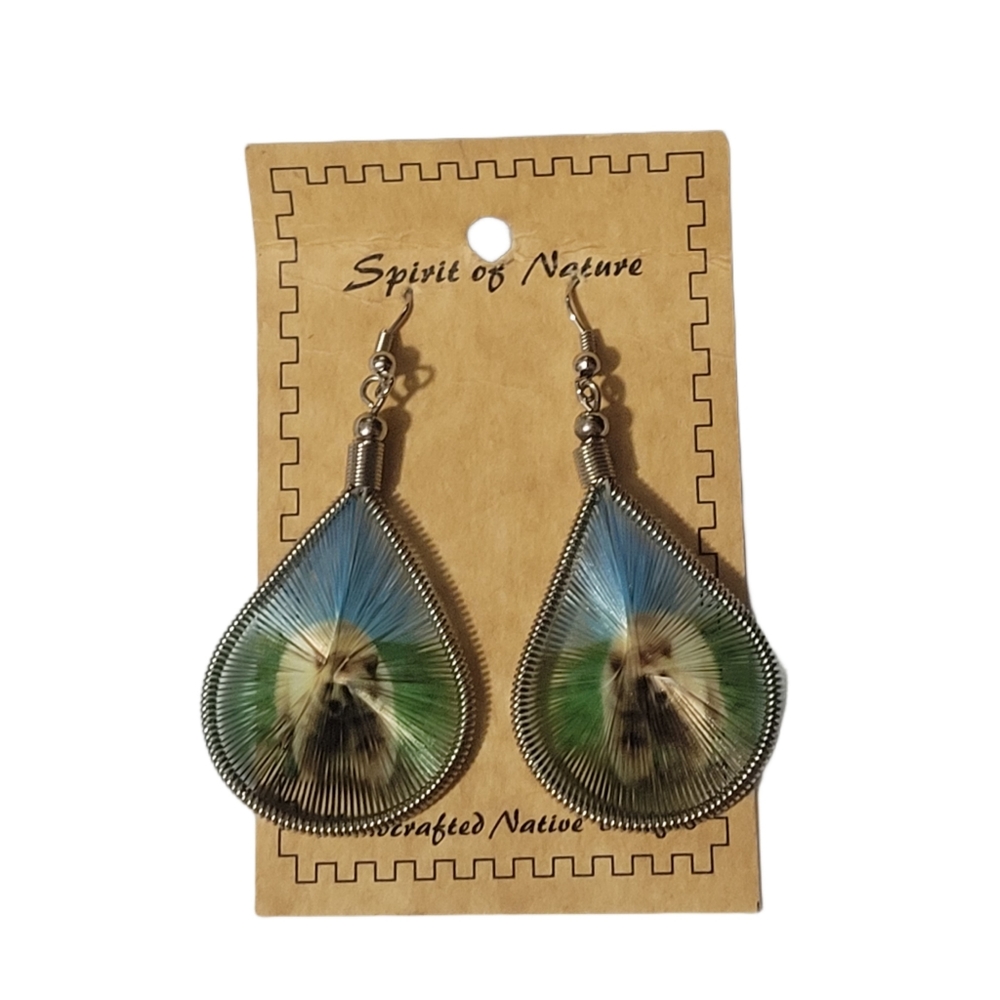 Spirit Of Nature Snowshoe Silver Tone Grizzly Bear Dangle Earrings New